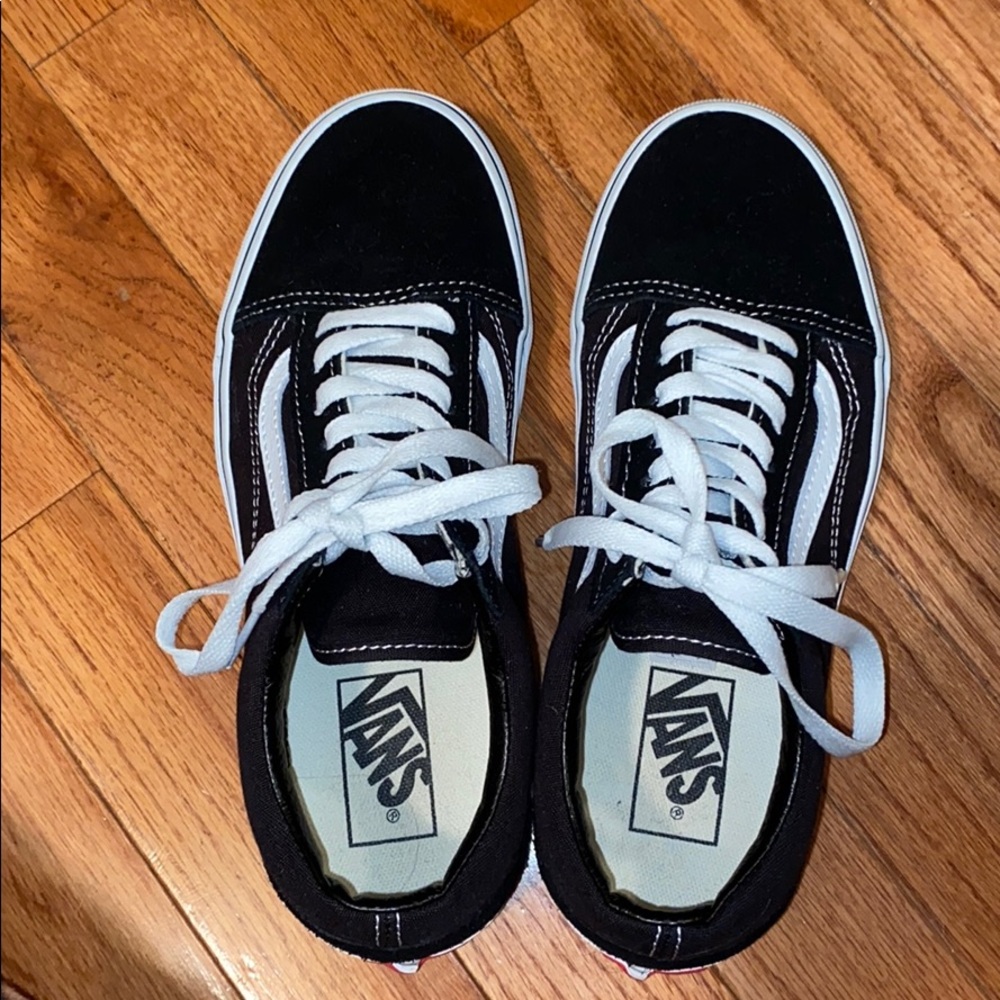 Old Skool Black Vans Size 7 Womens